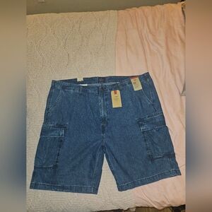 Levi's Men's Denim Cargo Shorts - Blue Size 50